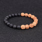 5 Mukhi Rudraksha With Black Agate Beaded Bracelet